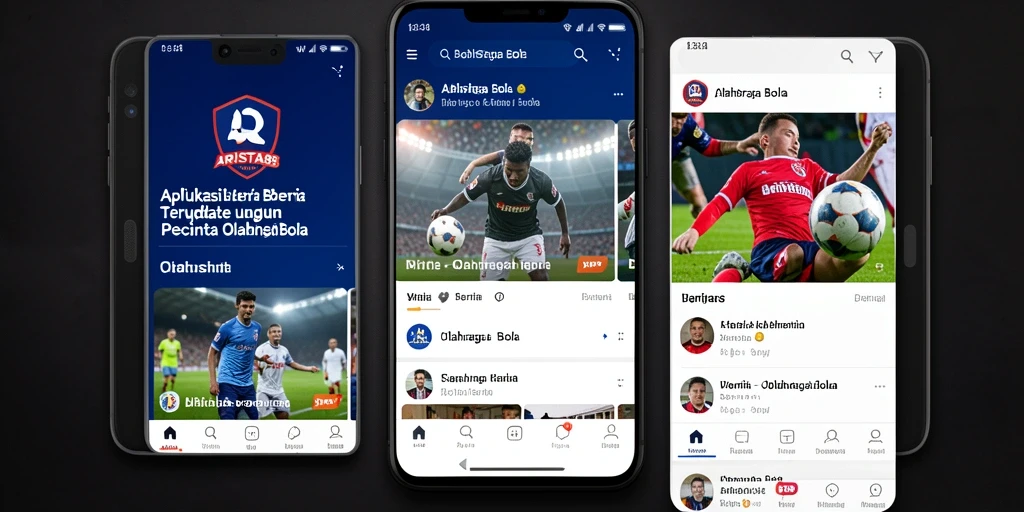 Antarmuka aplikasi ARISTA88 menampilkan berita dan informasi olahraga bola terkini.