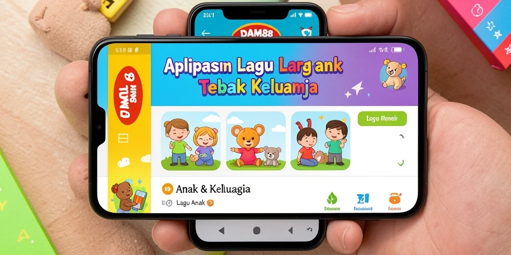 Antarmuka menarik dan fitur Lagu Anak yang interaktif
