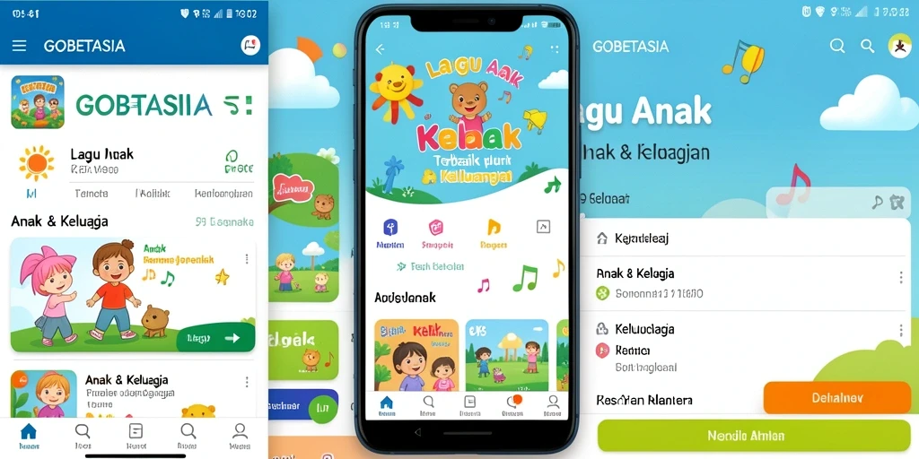 Antarmuka aplikasi GOBETASIA yang ceria dan ramah anak.