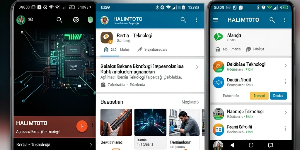 Tampilan antarmuka aplikasi HALIMTOTO yang menarik dan fungsional.