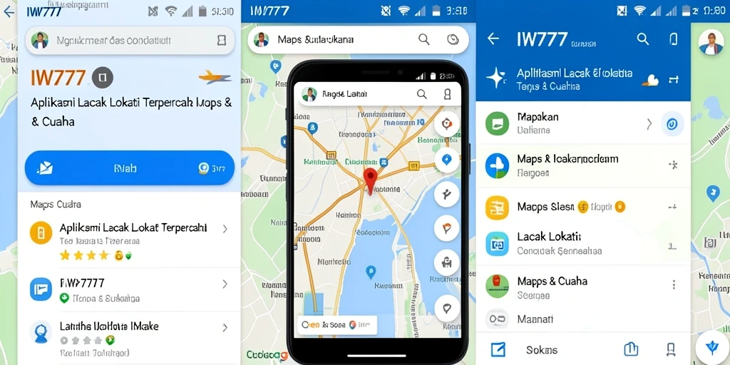 Tampilan antarmuka IW777 yang intuitif untuk lacak lokasi.