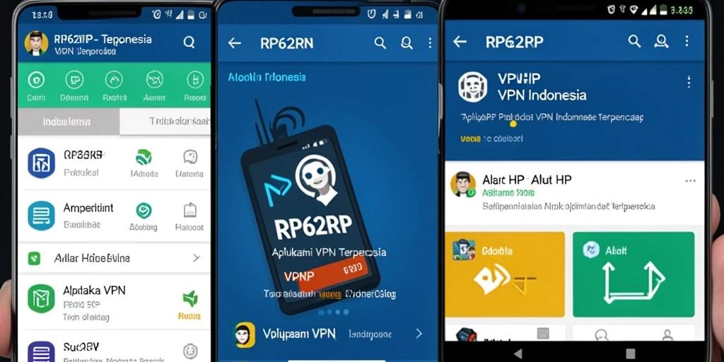Antarmuka intuitif aplikasi RP62RP untuk VPN yang aman dan cepat.