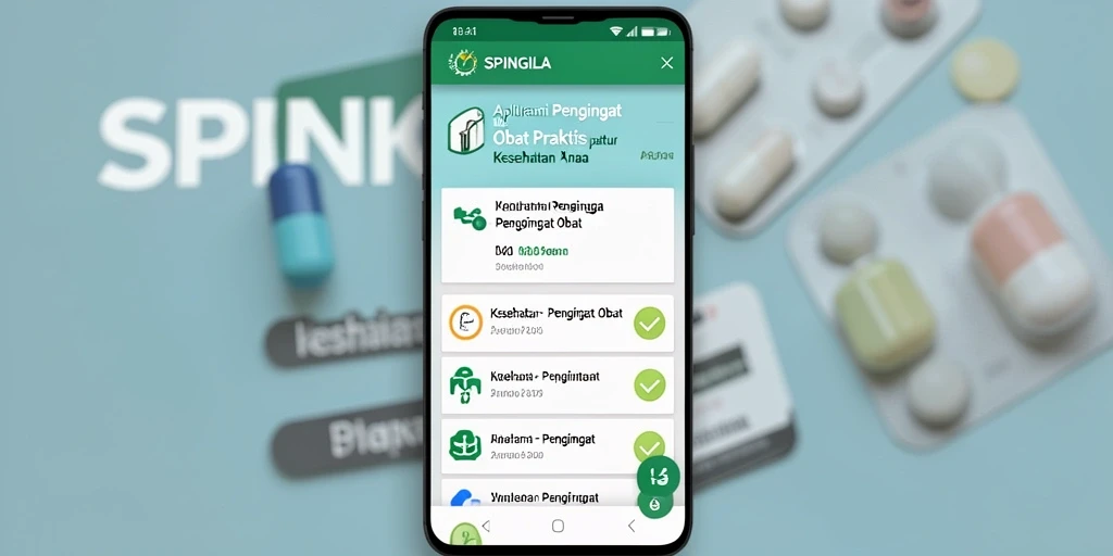 Tampilan antarmuka aplikasi SPINGILA yang sederhana dan informatif.