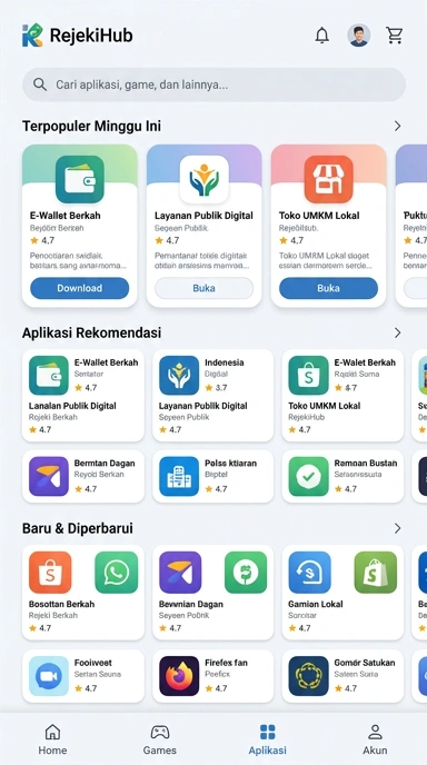 Rejekihub - Indeks Aplikasi Populer & Kanal Uji Terbaik di Indonesia