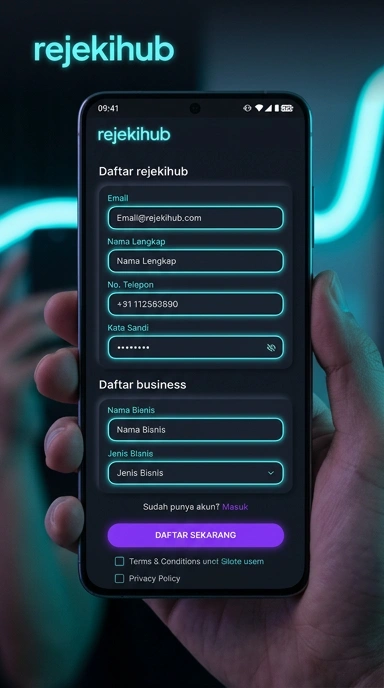 Cara Mudah Mendaftar Akun rejekihub di Android